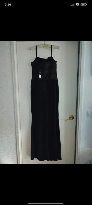 Vestido de fiesta negro largo