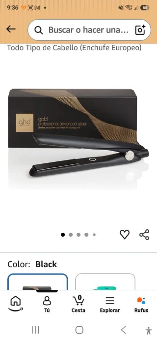 Plancha pelo ghd nueva, x no es compatible mi pelo