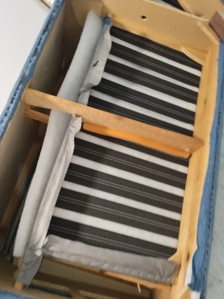 Sofá modular azul de tela