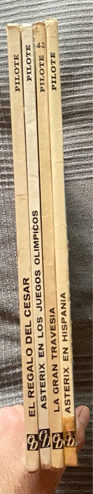 4 libros Astérix antiguos colección Pilote