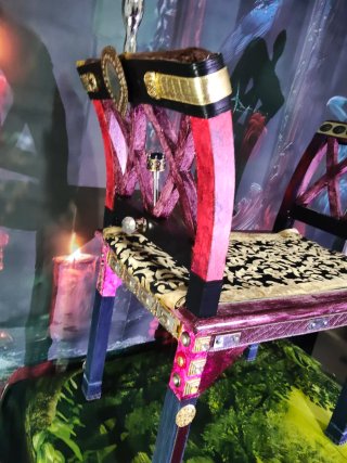 Silla Trono Decorada a Mano