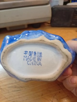 Tetera Conejo Cerámica China Azul