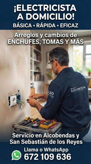 Electricista a Domicilio en Alcobendas y San Sebas