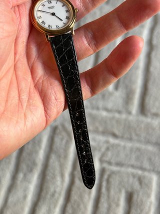 Seiko Quartz Donna Vera Pelle Nuovo NOS 30mm