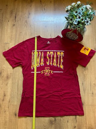 Maglietta Iowa State Bordeaux Uomo L USA Vintage