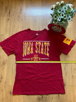 Maglietta Iowa State Bordeaux Uomo L USA Vintage