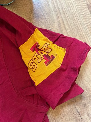 Maglietta Iowa State Bordeaux Uomo L USA Vintage