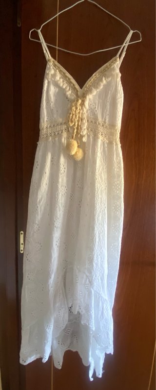 Vestido Ibicenco Blanco Talla Única