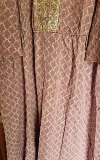 Vestito donna elegante oro e rosa