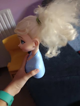 Cabeza de Elsa para pintar y peinar