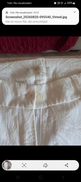 Pantaloni donna bianchi fantasia