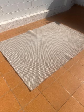Alfombra beige de tela MORUM IKEA 160x230