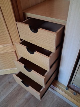 Cajonera 45cm, 4 cajones madera