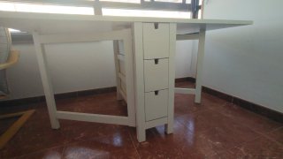 Mesa de cocina plegable blanca Ikea 6 cajones
