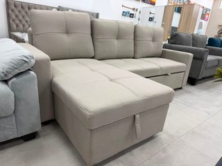 Sofá cama chaise longue beige