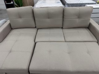 Sofá cama chaise longue beige