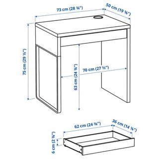 Escritorio Blanco Ikea MICKE