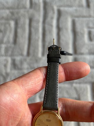 Seiko Quartz Donna Vera Pelle NUOVO NOS 28mm