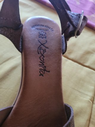 Sandalias de piel marrón Talla 38
