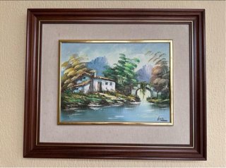Cuadro paisaje pintado al óleo