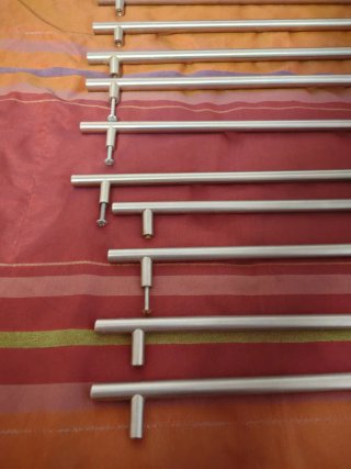 17 Tiradores de Acero Inoxidable