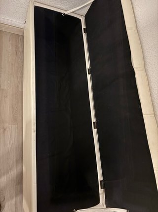 Lote cama con base, baúl y cajonera