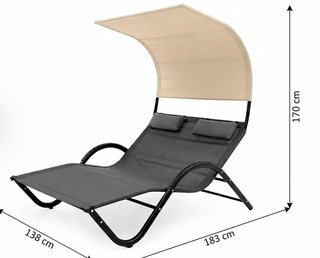OFERTA!! Tumbona Doble con Toldo