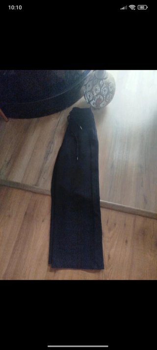 Pantalón chándal ancho mujer negro
