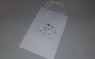 Shopper Prada Originale Bianca Logo Rilievo