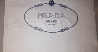 Shopper Prada Originale Bianca Logo Rilievo