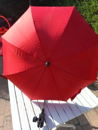 Sombrilla para carrito de bebé roja