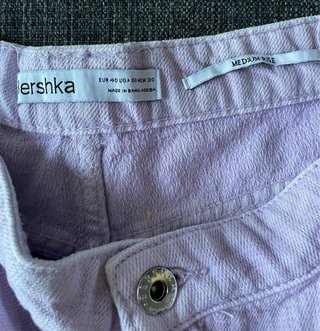 Shorts vaqueros violeta Bershka mujer