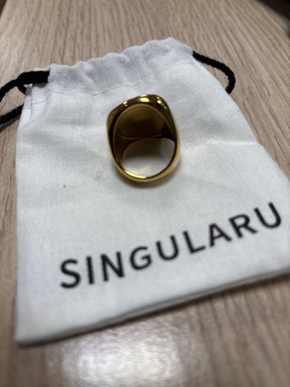 Anillo Singularu Ibiza Acero bañado en oro