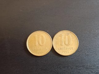 Lote 3 Monedas Argentina 1992–1993 – 10 y 50 Centa