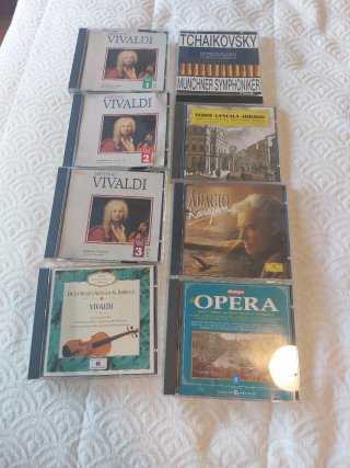 Lote 8 CDs Música Clásica Vivaldi, Verdi, Tchaikov
