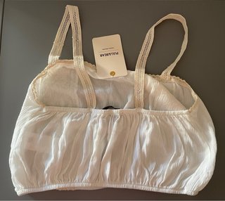 Top Pull&Bear Beige Encaje Talla M