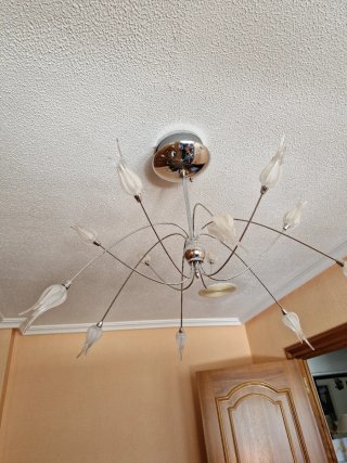 Lámpara de techo moderna cristal y metal