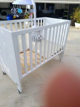 Cuna Micuna Blanca de Madera 65*120
