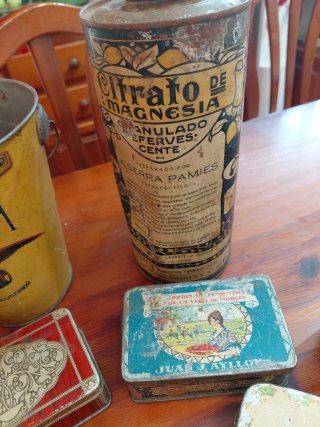 Lote antigüedades coleccionismo latas