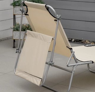 Tumbona de jardín Plegable con Toldo