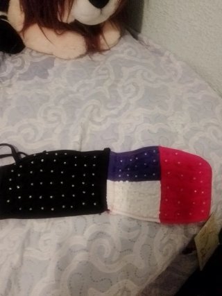Top bikini negro y multicolor con pedrería . Nuevo