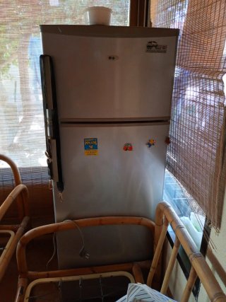 Nevera combi plateada
