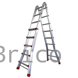 Escalera Telescópica Aluminio 4+4 Pestaña