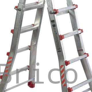 Escalera Telescópica Aluminio 4+4 Pestaña