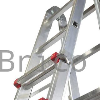 Escalera Telescópica Aluminio 4+4 Pestaña