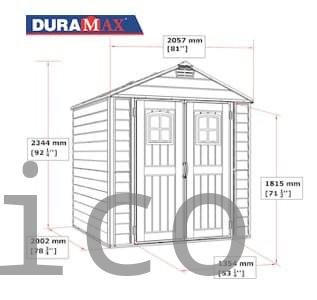 Caseta PVC Storemax Plus 209x210x231 cm - Duramax