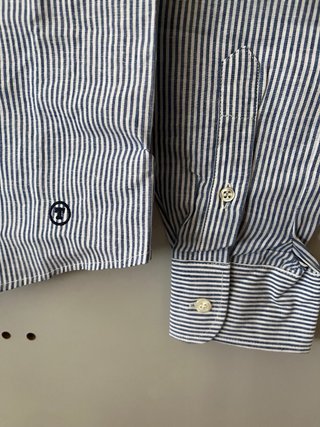 Camisa de rayas azul y blanca Tugers Talla S