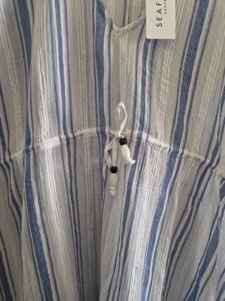 Camisa Seafolly Rayas Azul y Blanco Talla S