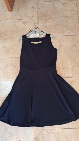 Vestido floral azul y rosa