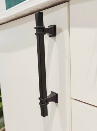 Tiradores negros Amerdeco 128mm (5 uds)